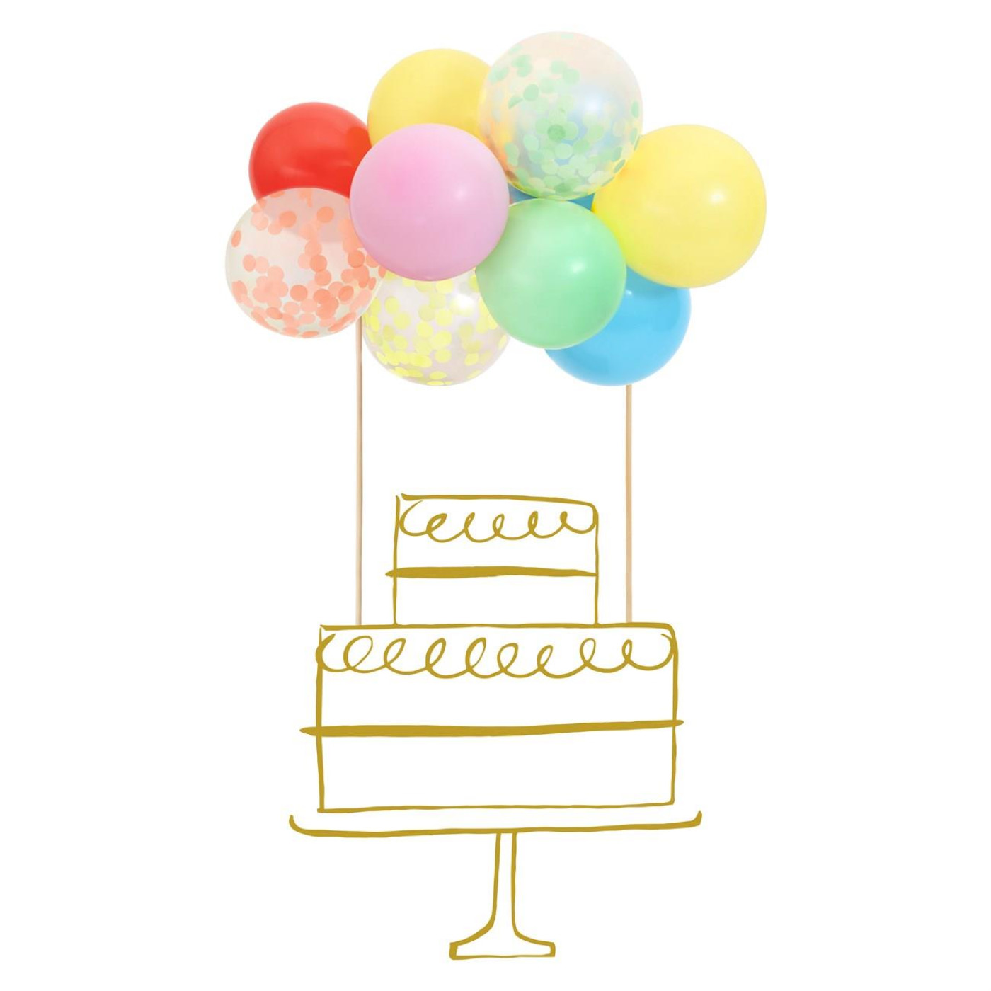 Meri Meri - Rainbow Balloon Cake Topper Kit - Renkli Balonlar Pasta - 636997259000 Meri Meri - Rainbow Balloon Cake Topper Kit - Renkli Balonlar Pasta - ST00161 - 636997259000