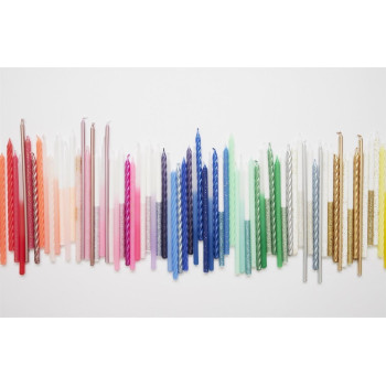 Meri Meri - Rainbow Dipped Tapered Candles - Renkli Mumlar Meri Meri - Rainbow Dipped Tapered Candles - Renkli Mumlar