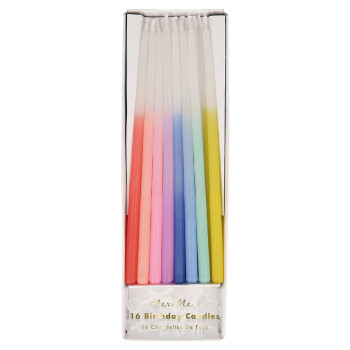 Meri Meri - Rainbow Dipped Tapered Candles - Renkli Mumlar Meri Meri - Rainbow Dipped Tapered Candles - Renkli Mumlar