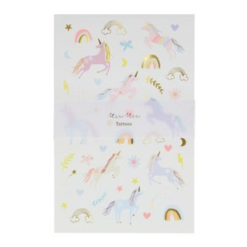 Meri Meri - Unicorn Tattoos - Unicorn Geçici Dövmeleri - 2'li