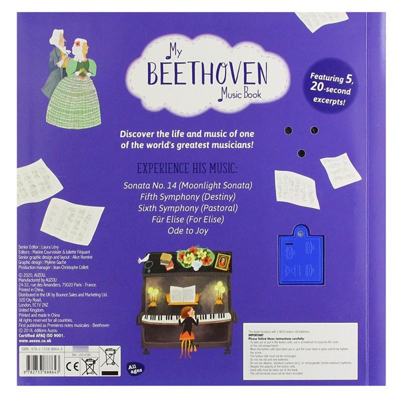 My Beethoven Music Book - 9782733888643 My Beethoven Music Book - KTP00289 - 9782733888643