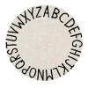 Lorena Canals Halı - Round ABC Natural-Black Çocuk Odası Yıkanabilir Organik Pamuklu Halı El Yapımı
