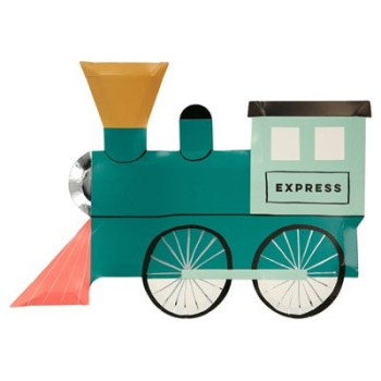 Meri Meri - Train Plate - Tren Tabak - 8'Li Meri Meri - Train Plate - Tren Tabak - 8'Li