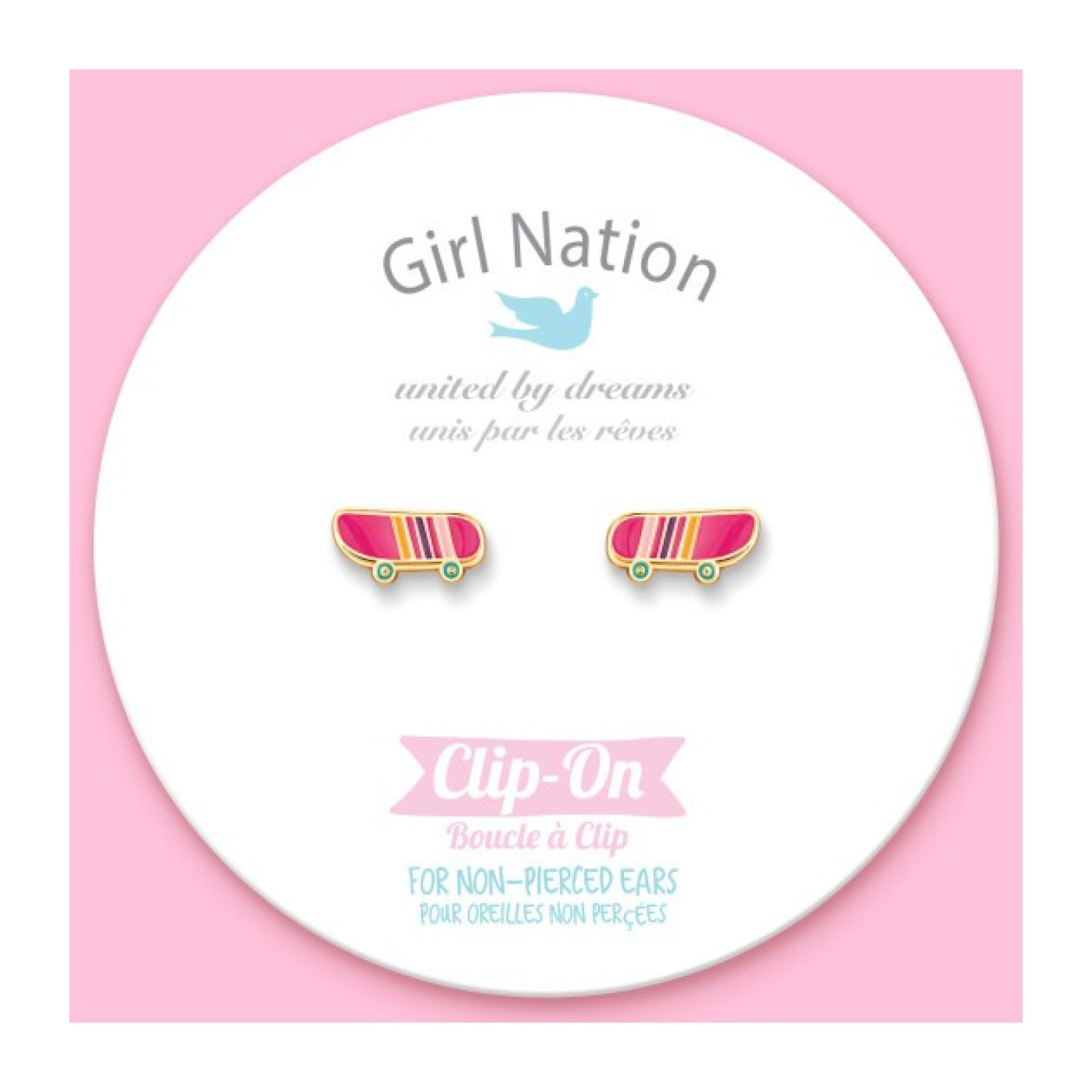 Clıp On Cutie Earrings- Sassy Skateboard - 728028335279 - 728028335279