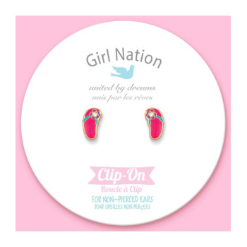 Girl Nation - Clıp On Cutie Earrings- Flip To The Flop