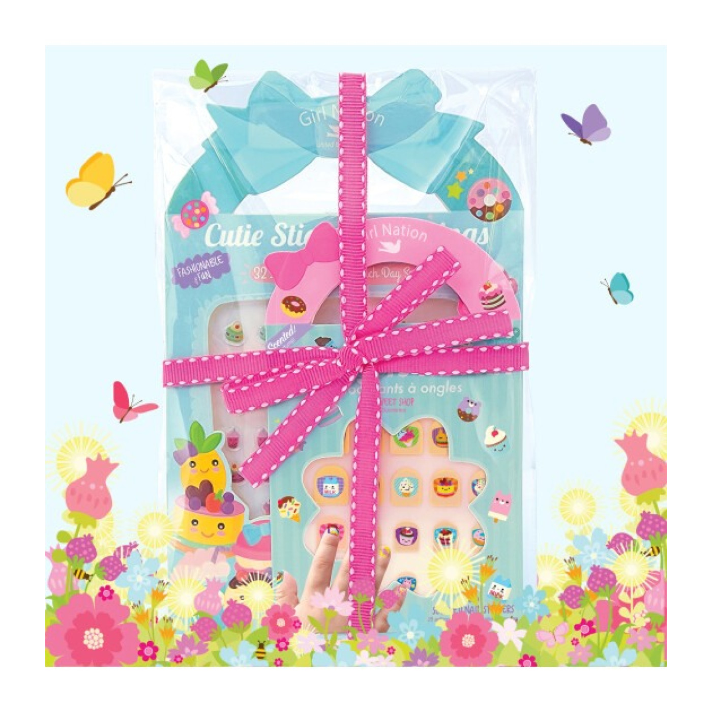 Cutie Stick-On Earrings And Nail Sticker Girly Gift Set- Sweet Shop - 728028460799 - 728028460799
