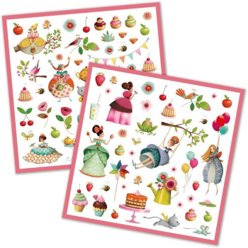 Djeco Çıkartmalar - Princess Tea Party Djeco Çıkartmalar - Princess Tea Party
