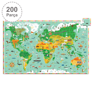 Djeco Klasik Puzzle 200 Parça - Around The World Djeco Klasik Puzzle 200 Parça - Around The World