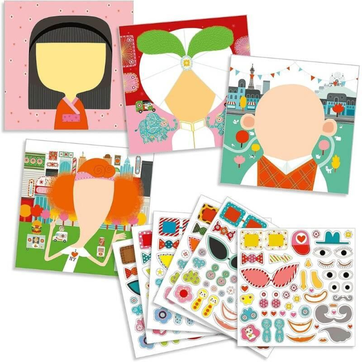 Djeco Yapıştırma Kartları - All Different - DJ08934 - 3070900089341