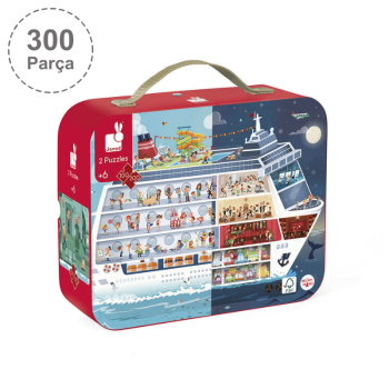 Janod 100 Ve 200 Parça Çift Taraflı Çantalı Puzzle - Gemi Janod 100 Ve 200 Parça Çift Taraflı Çantalı Puzzle - Gemi