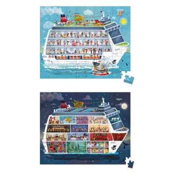 Janod 100 Ve 200 Parça Çift Taraflı Çantalı Puzzle - Gemi Janod 100 Ve 200 Parça Çift Taraflı Çantalı Puzzle - Gemi