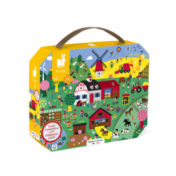 Janod 24 Parça Çantalı Puzzle ve Bulmaca - Çiftlik Janod 24 Parça Çantalı Puzzle ve Bulmaca - Çiftlik