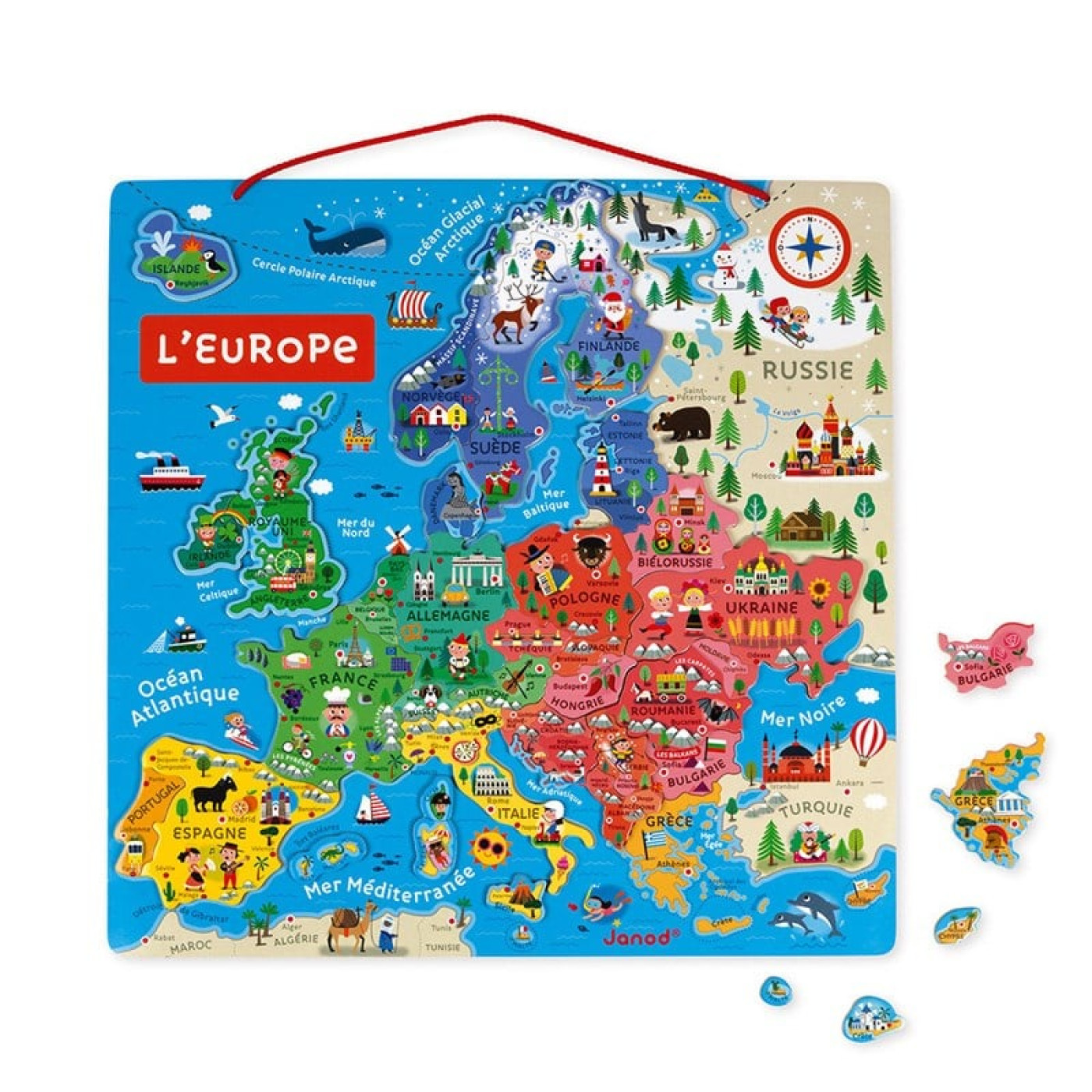 Janod Mıknatıslı Oyun - Avrupa Haritası - J05476 - 3700217354763