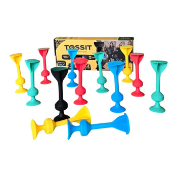 Tossit Silikon Dart -Aile Seti - Kırmızı/Camgöbeği/Mavi/Sarı Tossit Silikon Dart -Aile Seti - Kırmızı/Camgöbeği/Mavi/Sarı