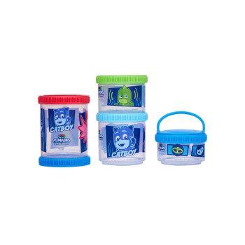 Smiggle - Pj Mask 4Lü Atıştırmalık Beslenme Kapları