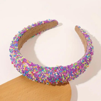 Şeker Desenli Çocuk Tacı Mor