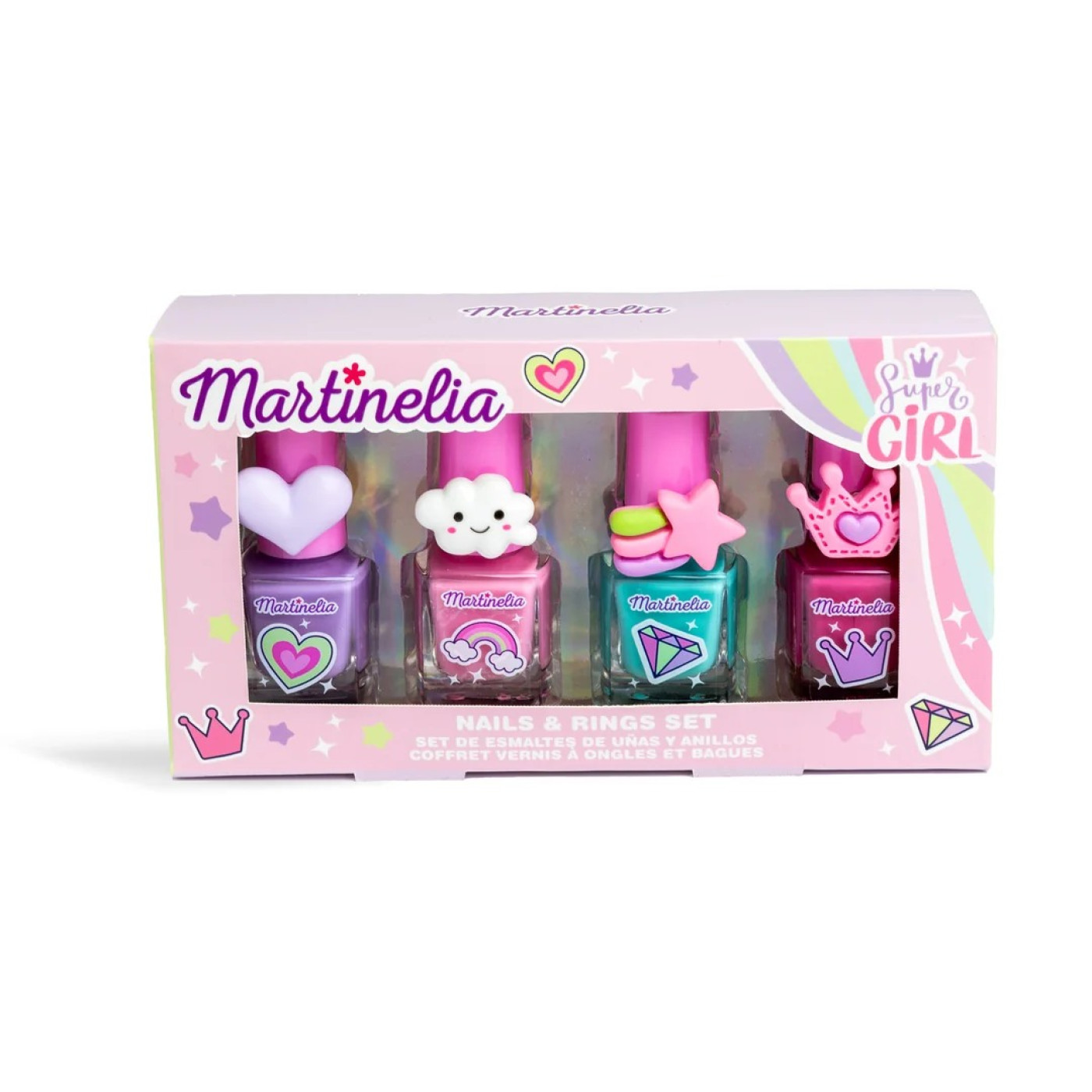 Martinelia Super Girl Kız Çocuk 4lü Oje ve Yüzük Seti - 90198 - 8436616351489