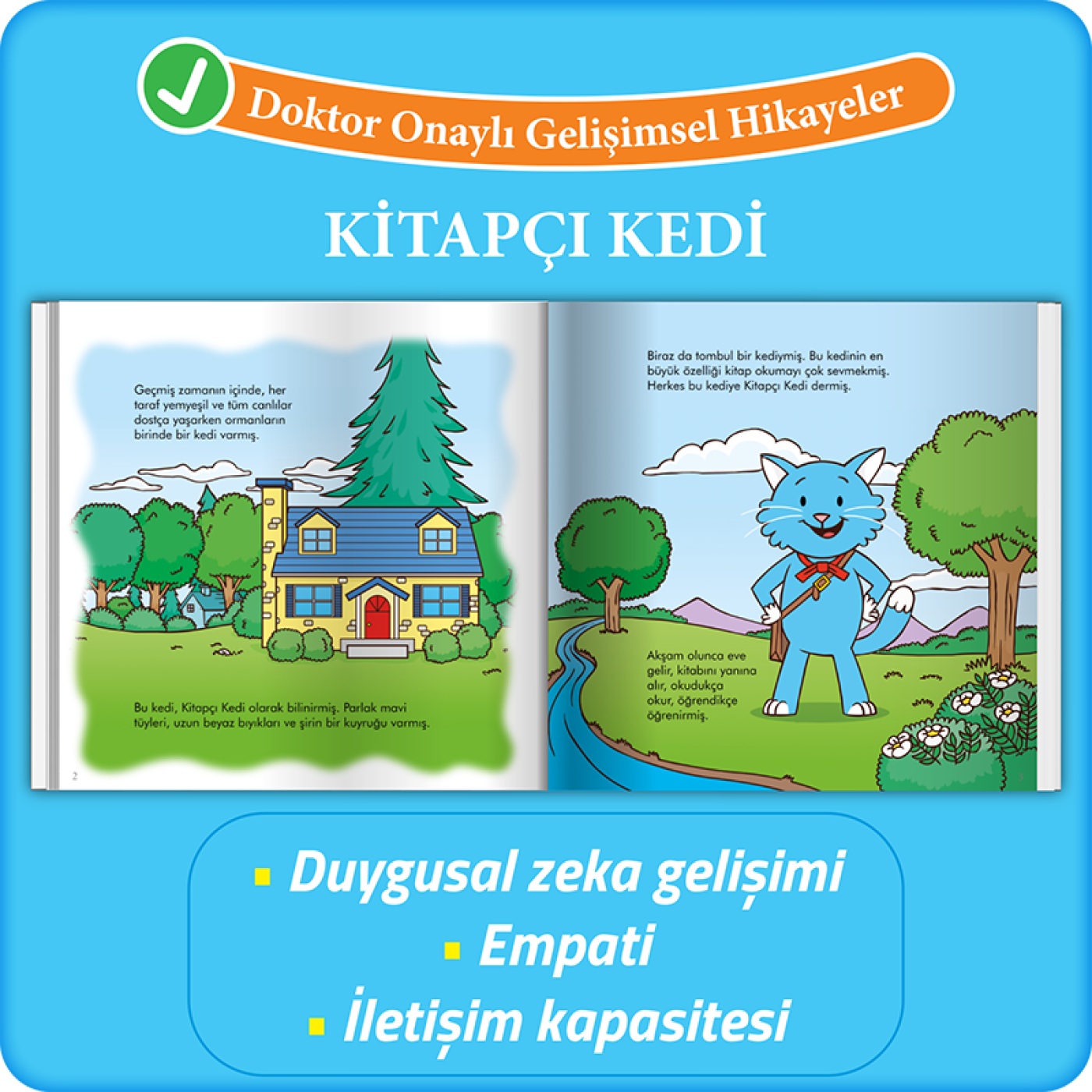 Kitapçı Kedi - Doktor Onaylı Gelişimsel Hİkayeler 1
