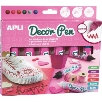 Aplı - Dekor Hobby Kalem 6 Renk