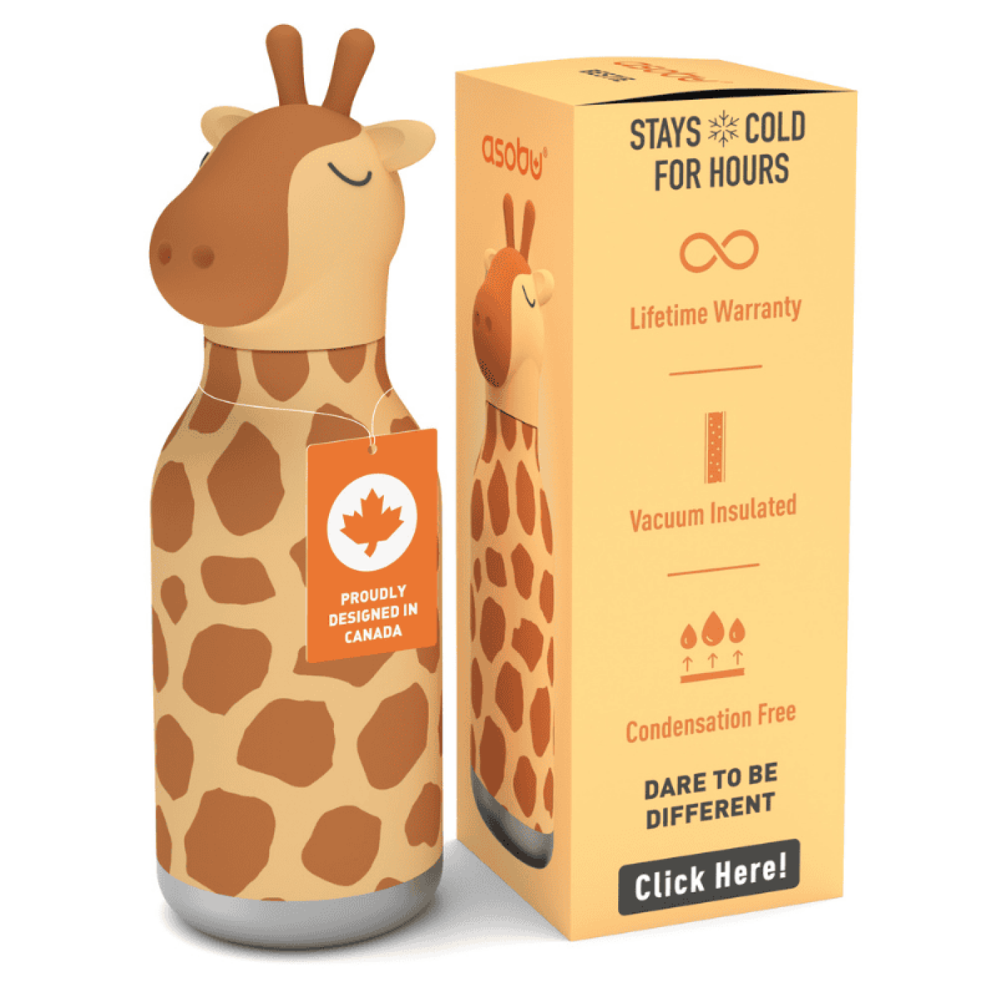 Asobu Bestie Bottle - Giraffe Asobu Bestie Bottle - Giraffe