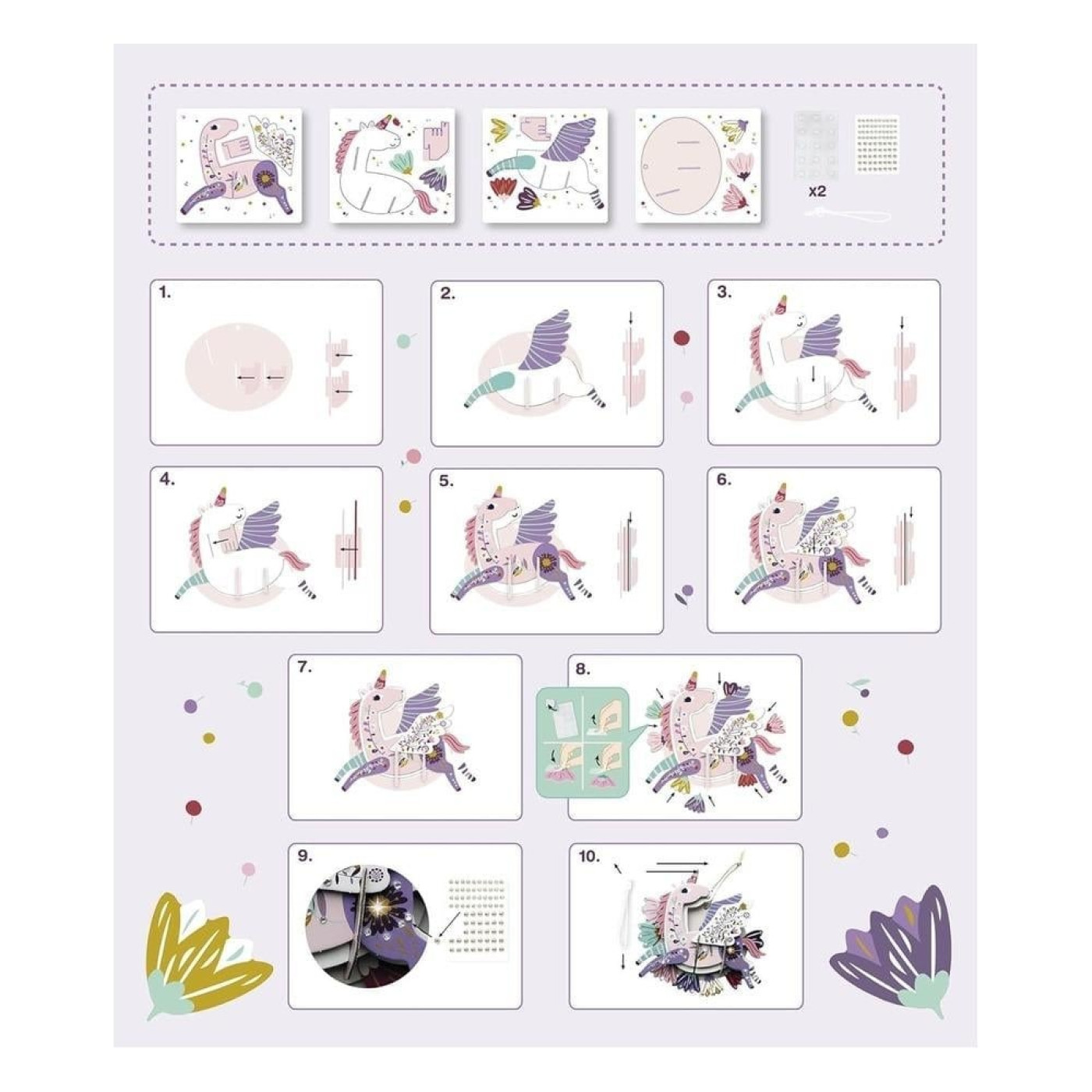 My Artistic Kit - My Pretty Rhinestone Unicorn - 9791039532648 My Artistic Kit - My Pretty Rhinestone Unicorn - ST01044 - 9791039532648