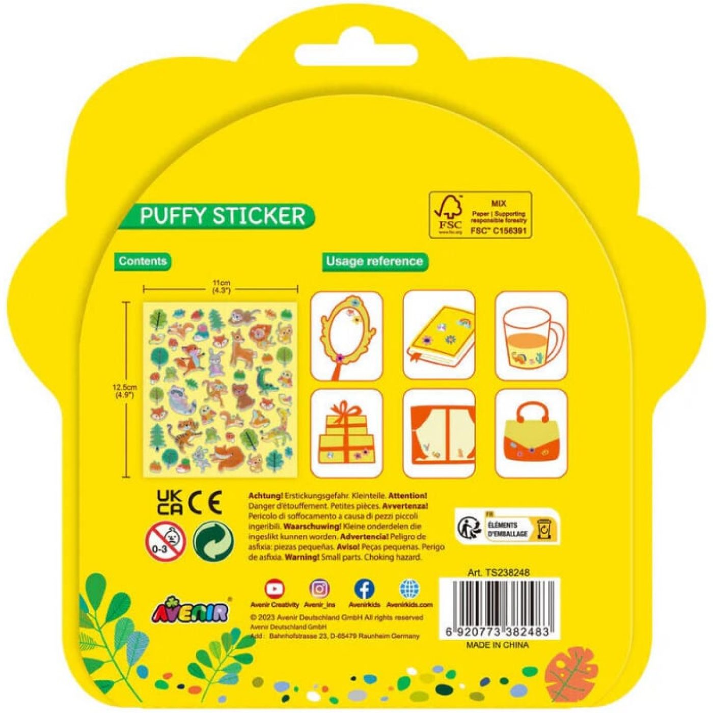 Avenir Kabartmalı Çıkartmalar - Animal