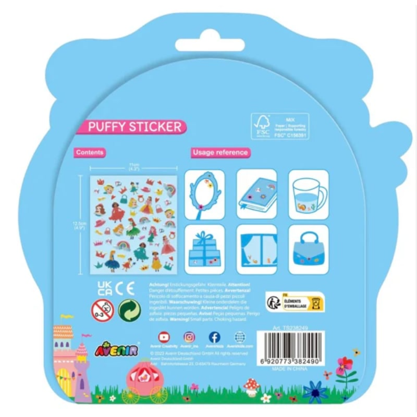 Avenir Kabartmalı Çıkartmalar - Princess