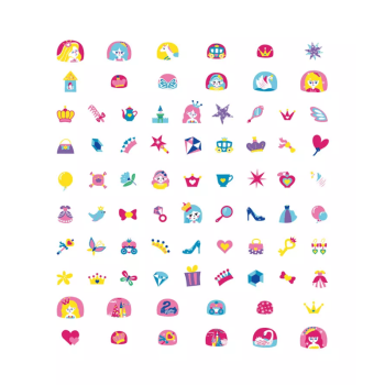 Avenir Simli Tırnak Çıkartmaları - Princess