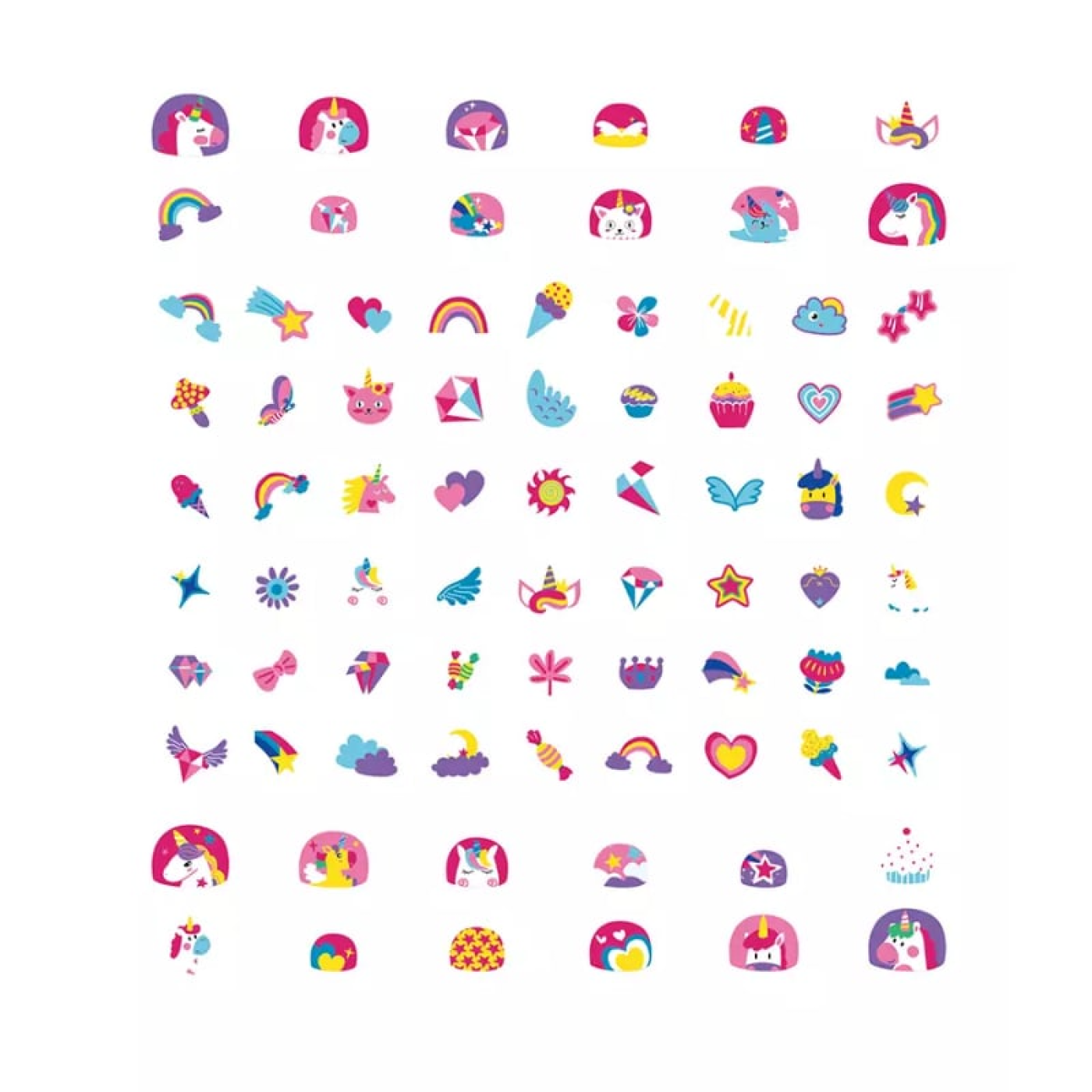 Avenir Simli Tırnak Çıkartmaları - Unicorns - ST00985 - 6920773381844