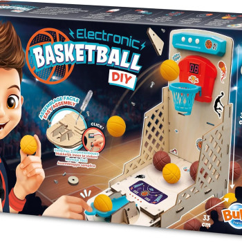 Buki - Electronic Basketball Skill Game with Sound Scoreboard, Timer and 3 Game Modes