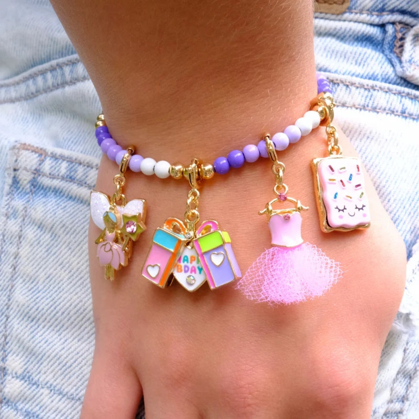 Gold Glitter Fairy Charm