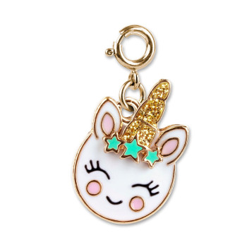 Charm it - Gold Unicorn Smiley Charm