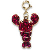 Gold Swivel Glitter Lobster Charm - CICC1358 - 794187081067