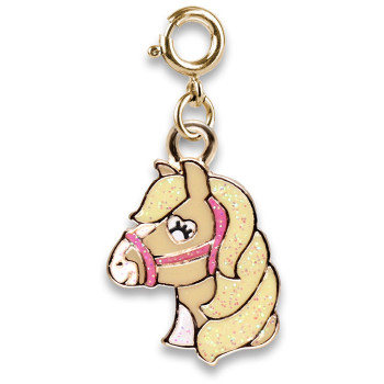 Charm it - Gold Glitter Horse Charm