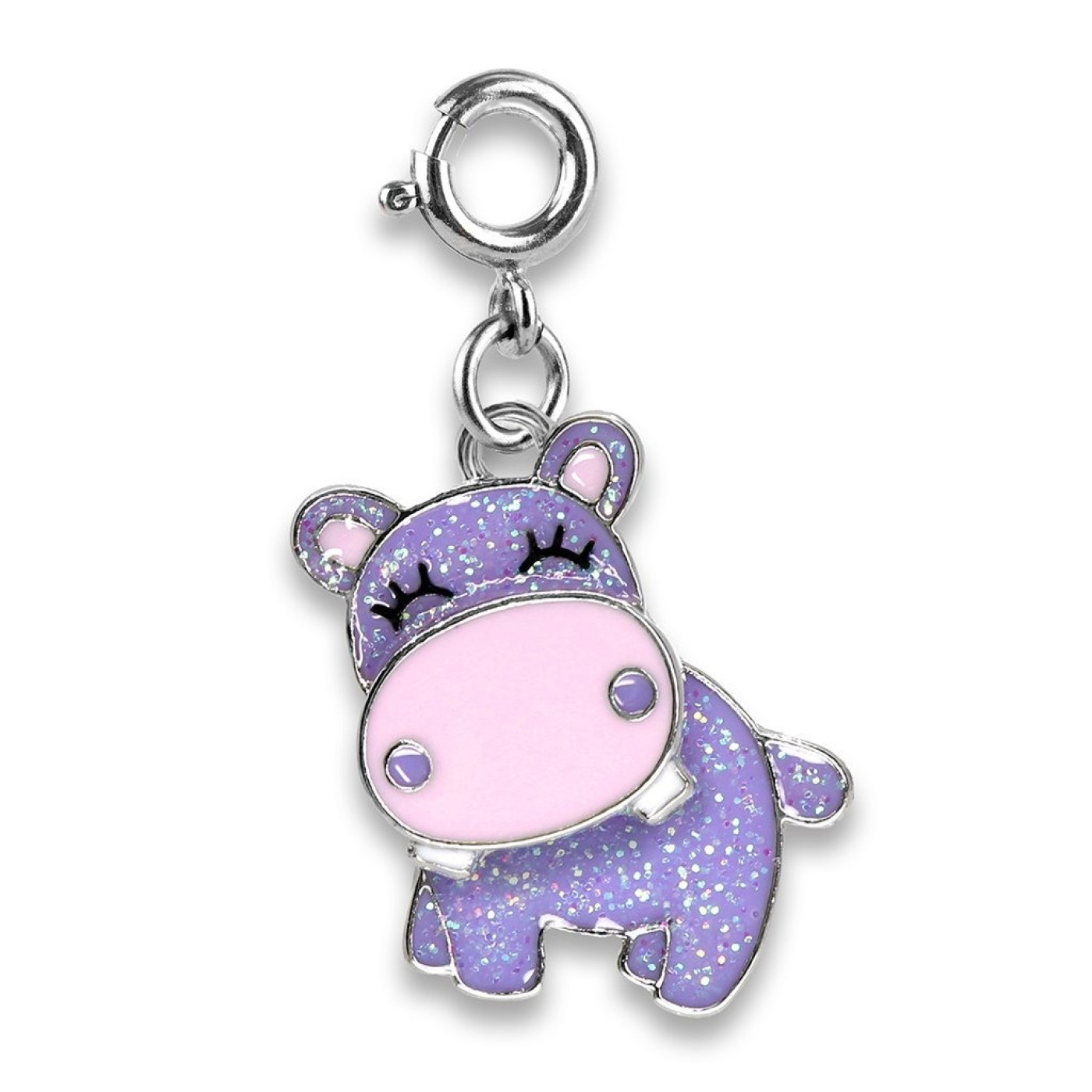 Glitter Swivel Hippo Charm - CICC1371 - 794187081722