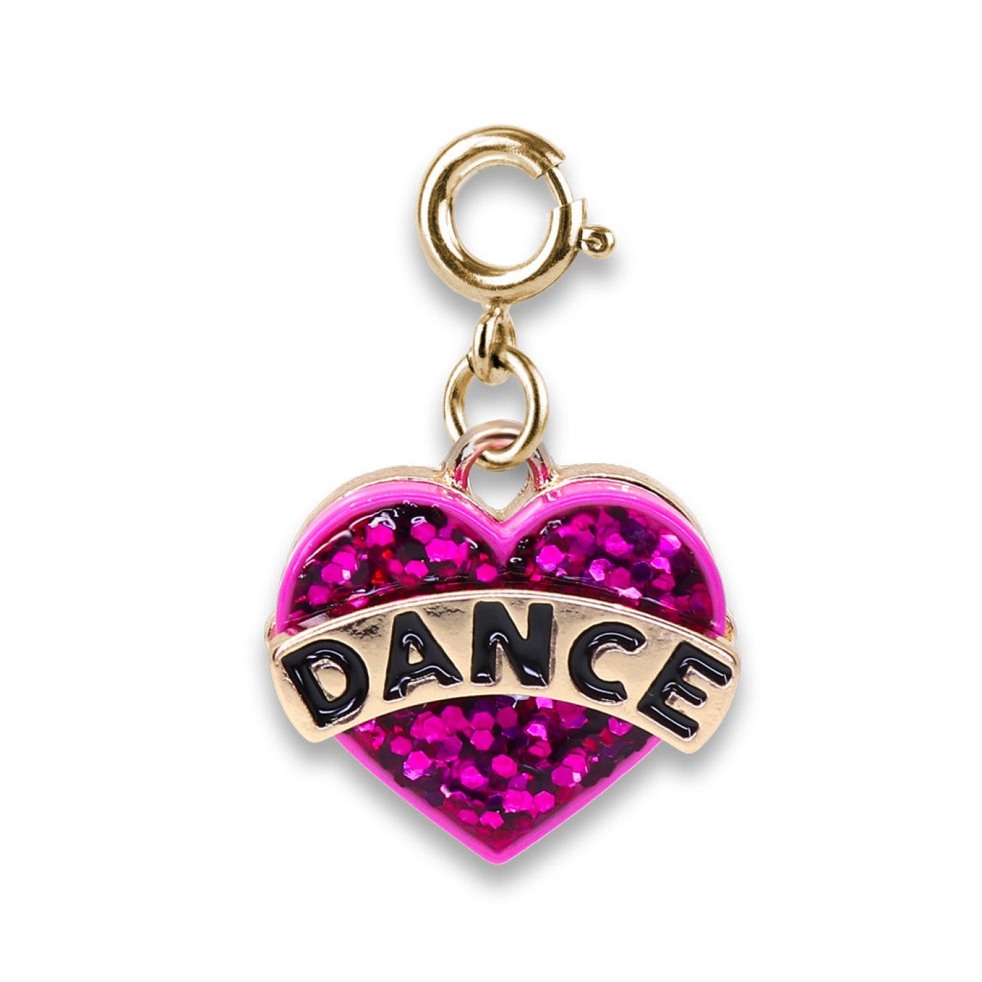 Gold Glitter Dance Heart Charm - 794187083993 - 794187083993