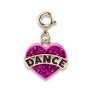 Charm it - Gold Glitter Dance Heart Charm