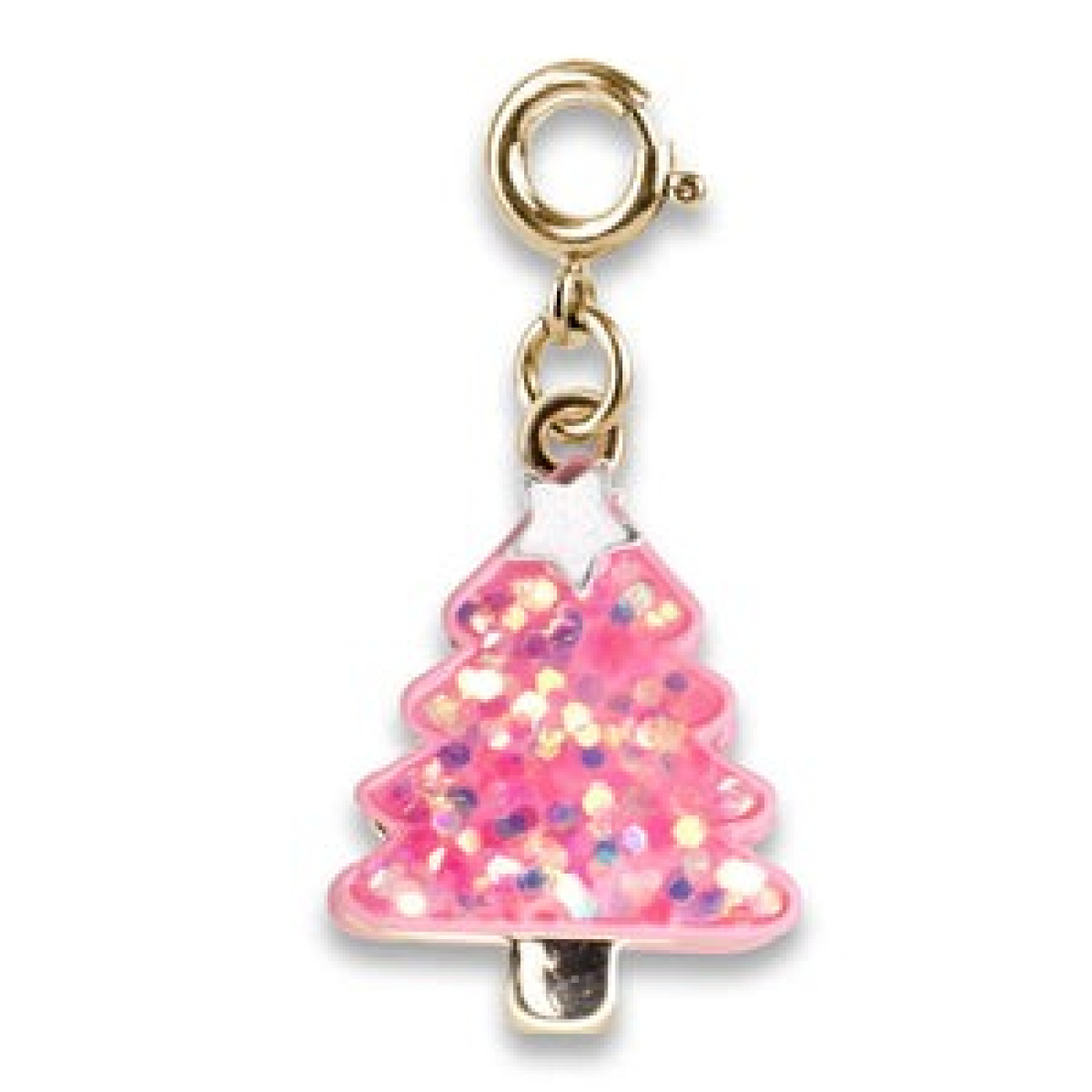 Gold Pink New Year Tree Charm - ST01152 - 794187088264