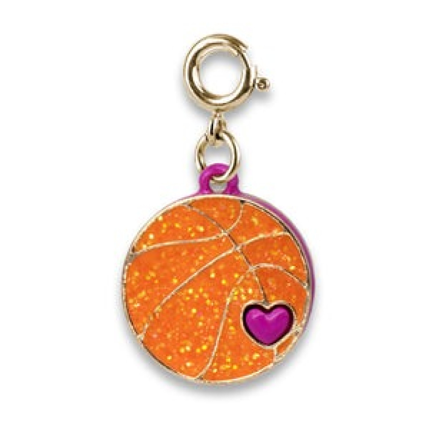 Gold Glitter Basketball Charm - ST01150 - 794187089698