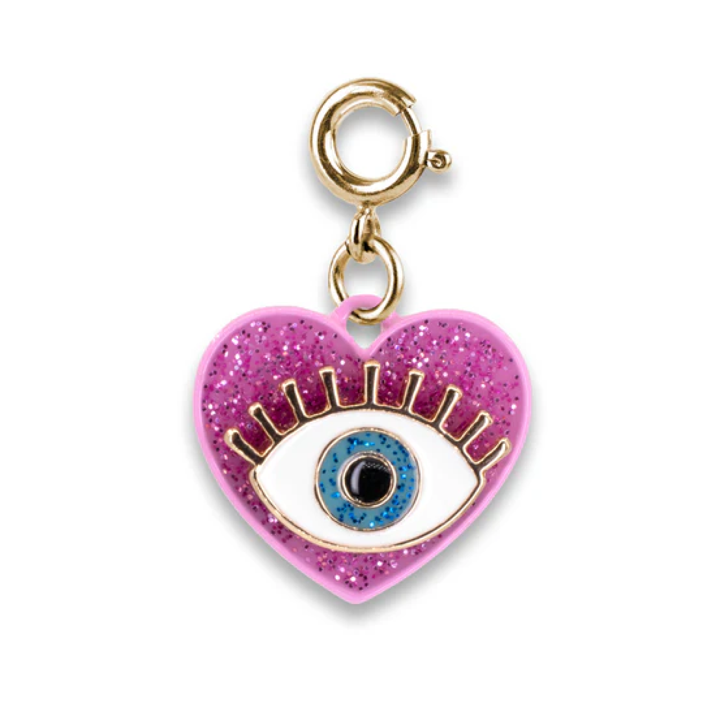 Gold Glitter Lucky Eye Charm - CICC1445 - 794187090861
