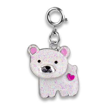 Charm it - Glitter Swivel Polar Bear Charm