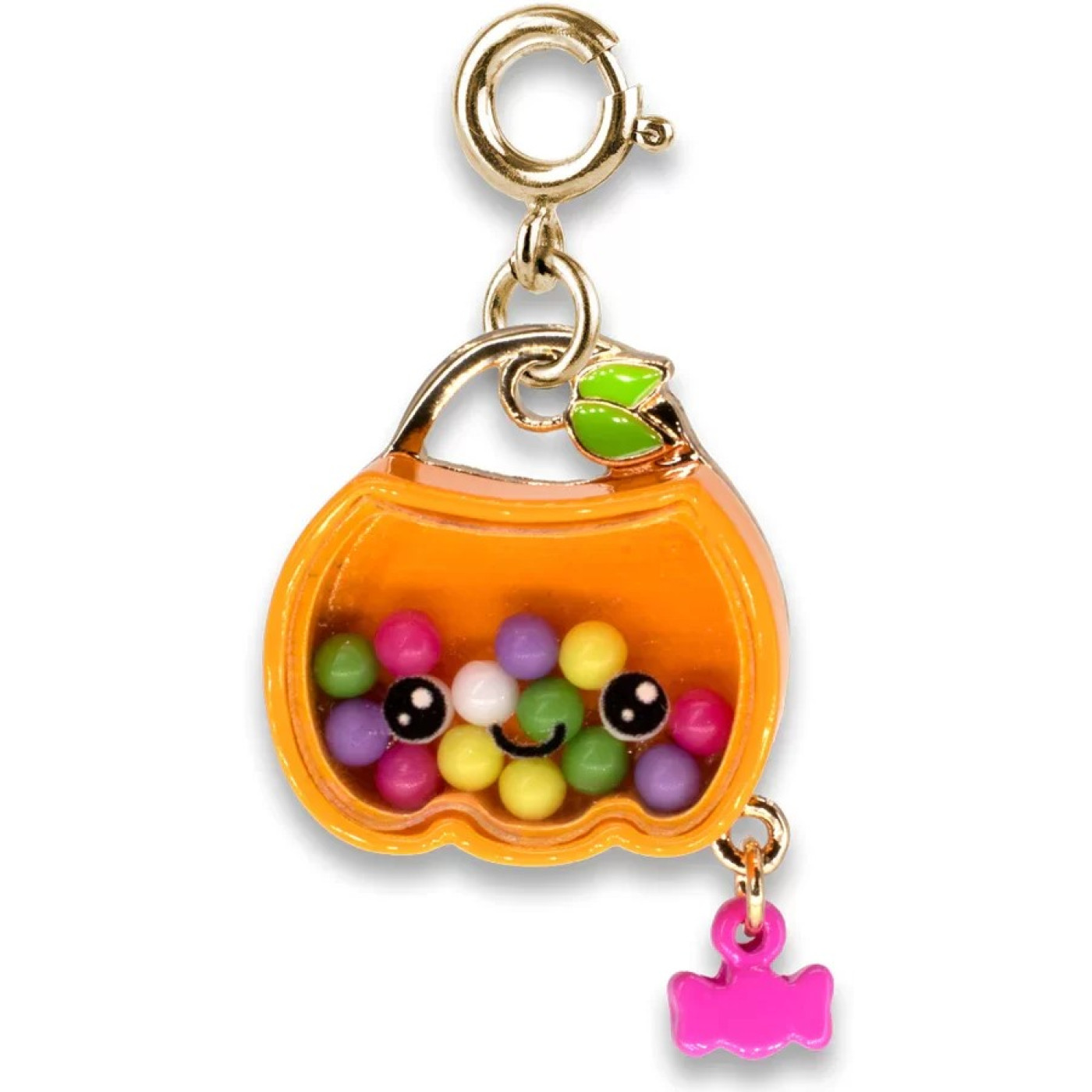 Gold Trick-or-Treat Pumpkin Shaker Charm - CICC1470 - 794187093077