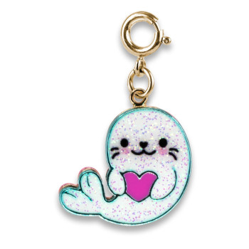 Charm it - Gold Glitter Seal Charm