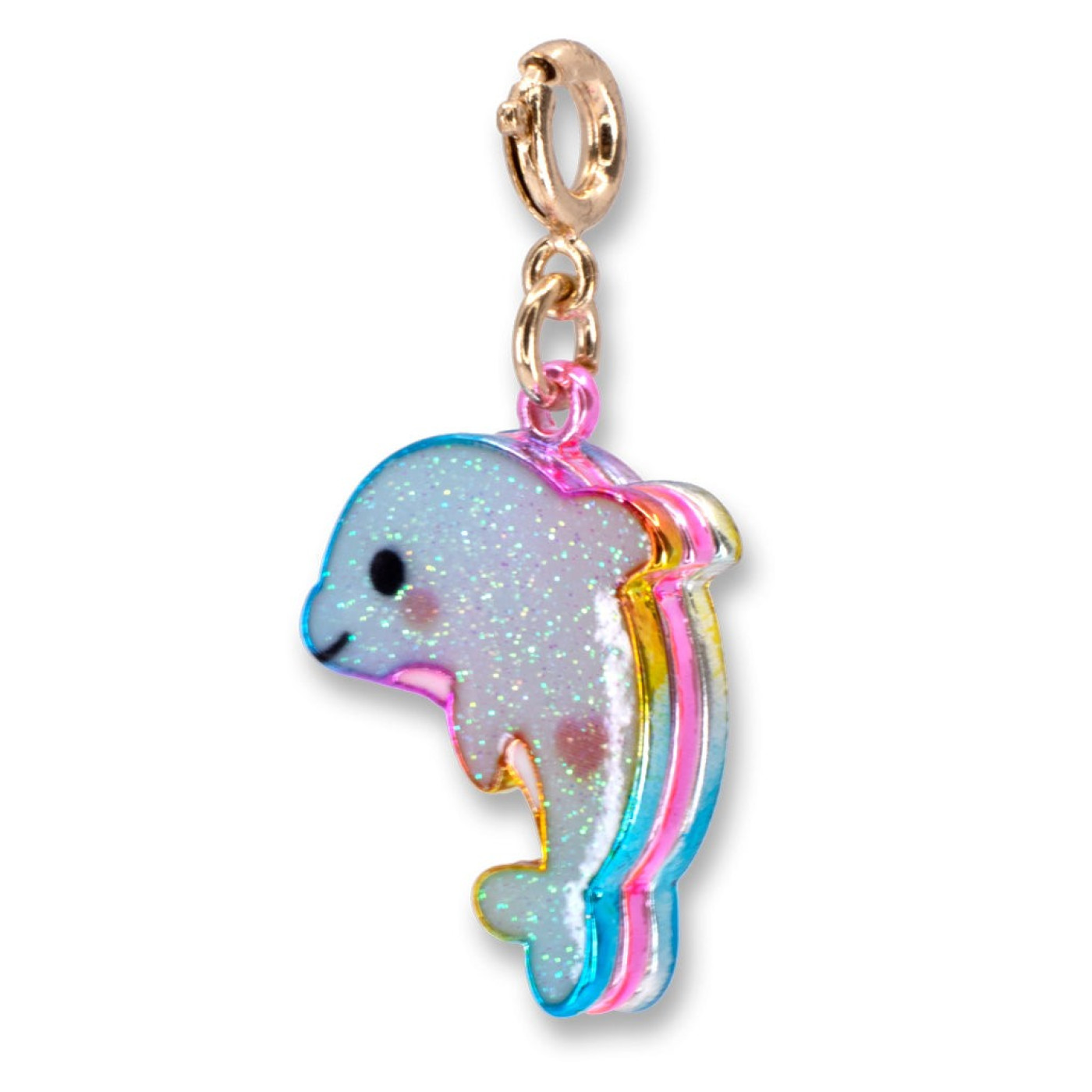 Gold Glitter Tie-Dye Dolphin Charm - 794187093756 - 794187093756
