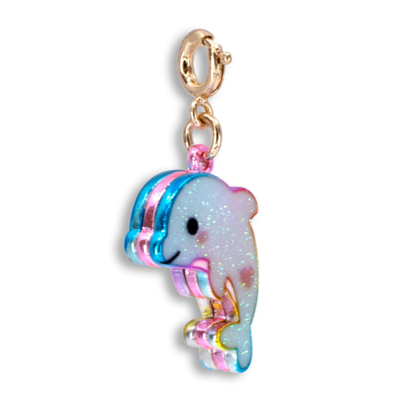 Gold Glitter Tie-Dye Dolphin Charm - 794187093756 - 794187093756
