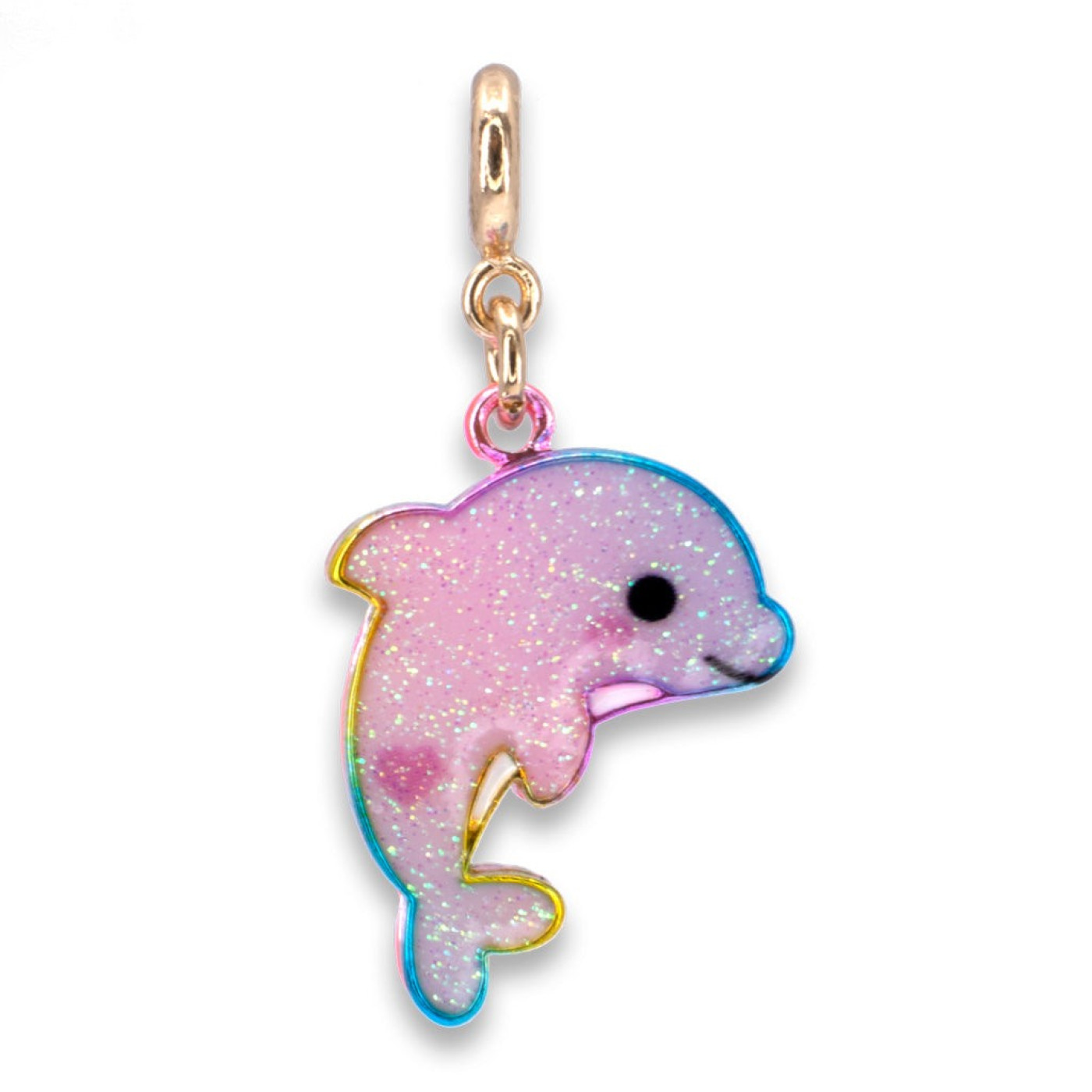Gold Glitter Tie-Dye Dolphin Charm - 794187093756 - 794187093756