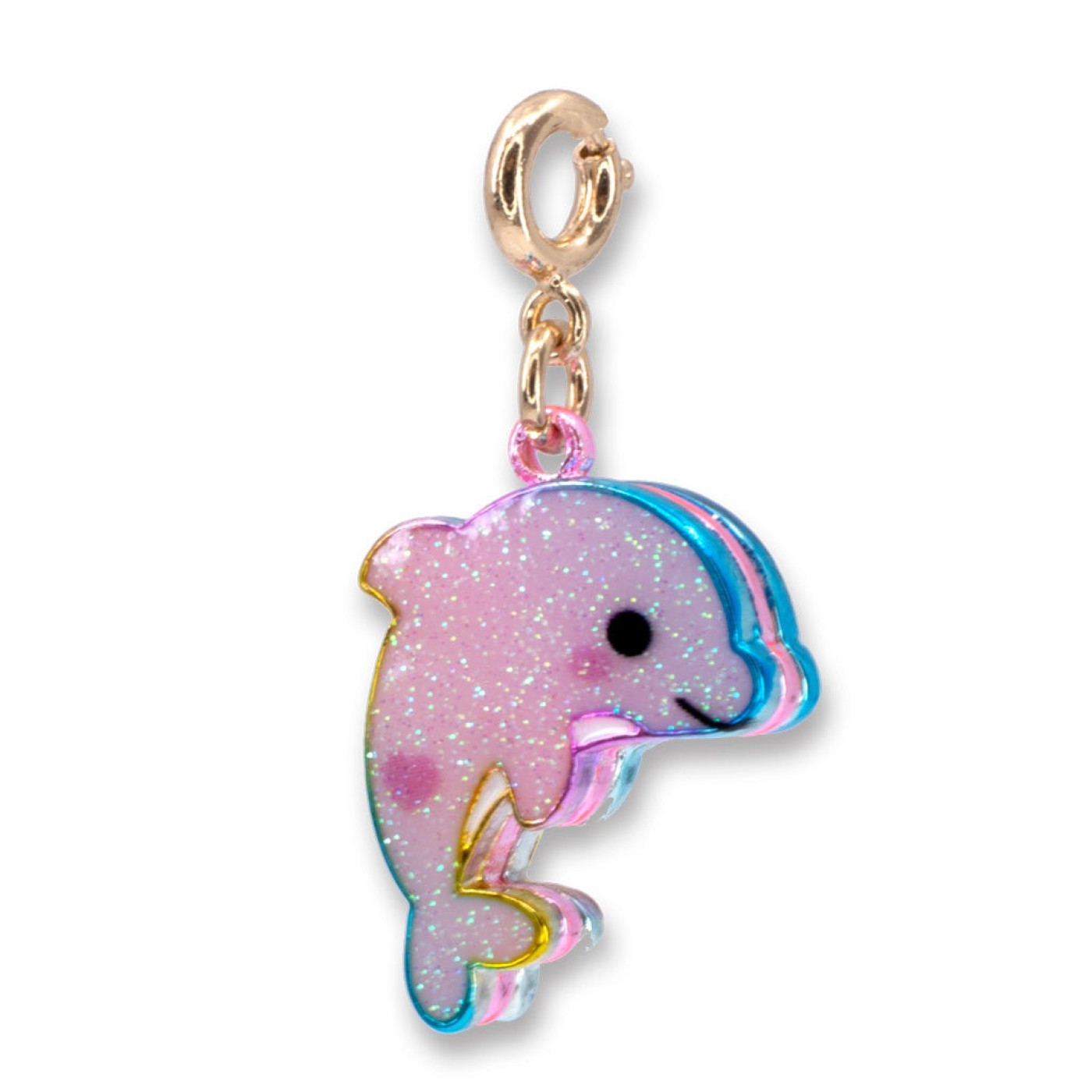 Gold Glitter Tie-Dye Dolphin Charm - 794187093756 - 794187093756