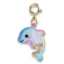 Charm it - Gold Glitter Tie-Dye Dolphin Charm