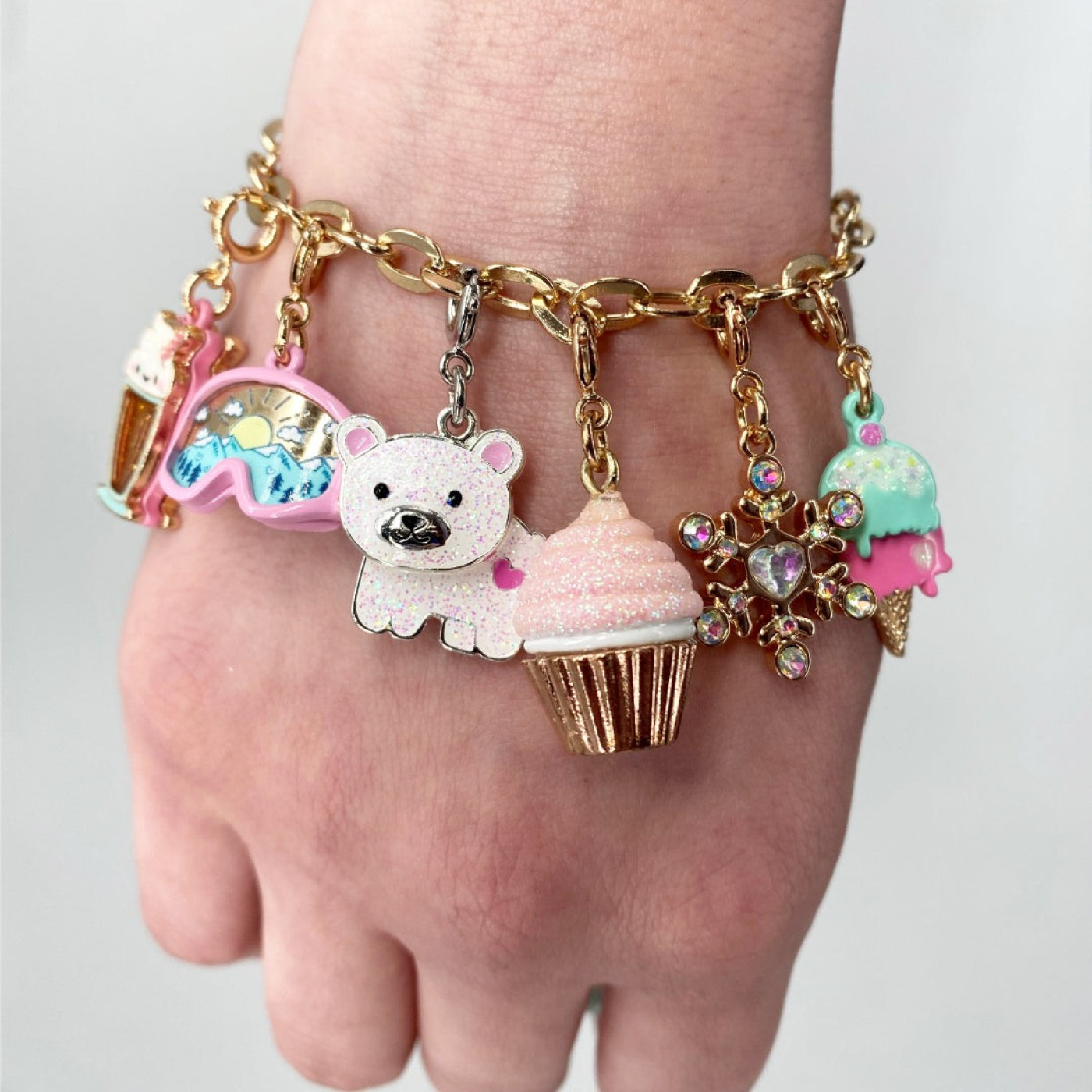 Glitter Swivel Polar Bear Charm - 794187091905 - 794187091905