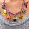 Gold Swivel Glitter Lobster Charm - CICC1358 - 794187081067